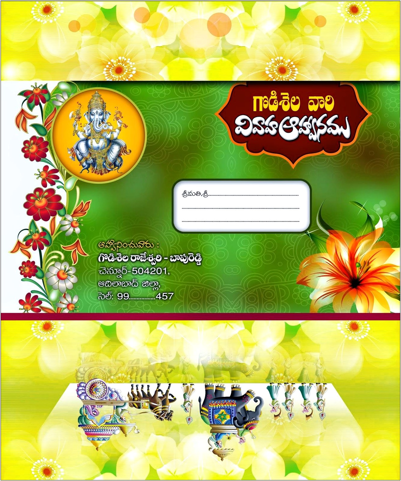 Indian Wedding Invitation Card Design Template Free Download
