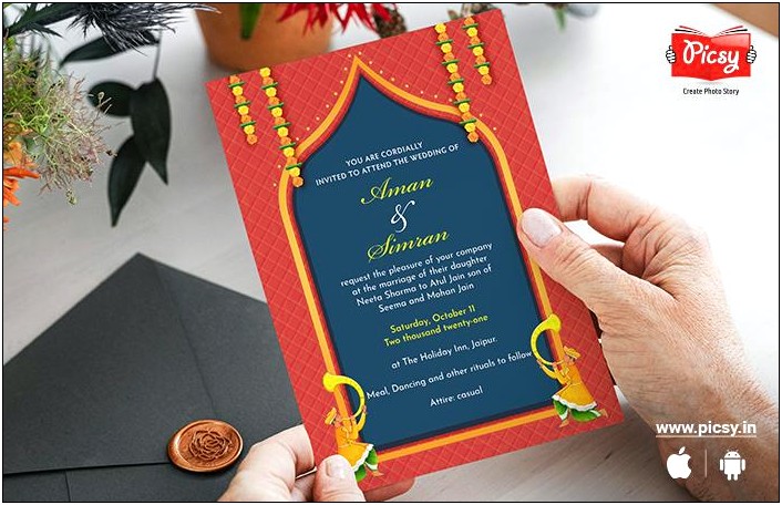 Indian Wedding Invitation Message For Friends