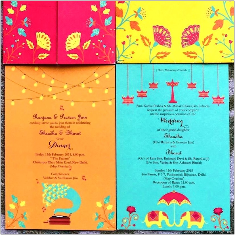 Indian Wedding Invitation Message In English