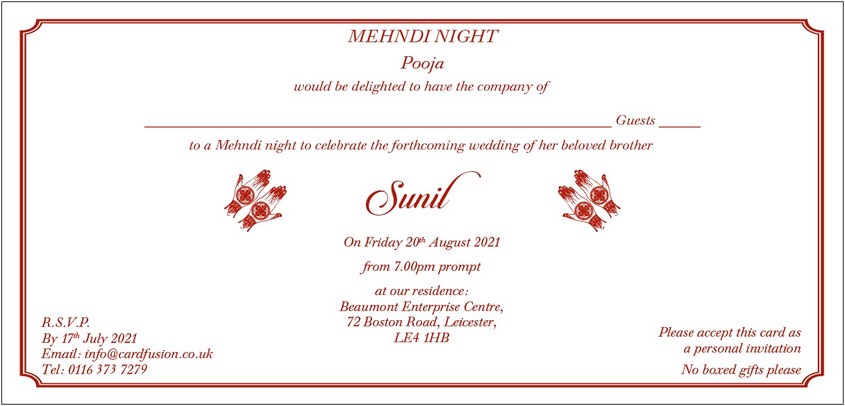 Indian Wedding Invitation Wording For Brother's Marriage
