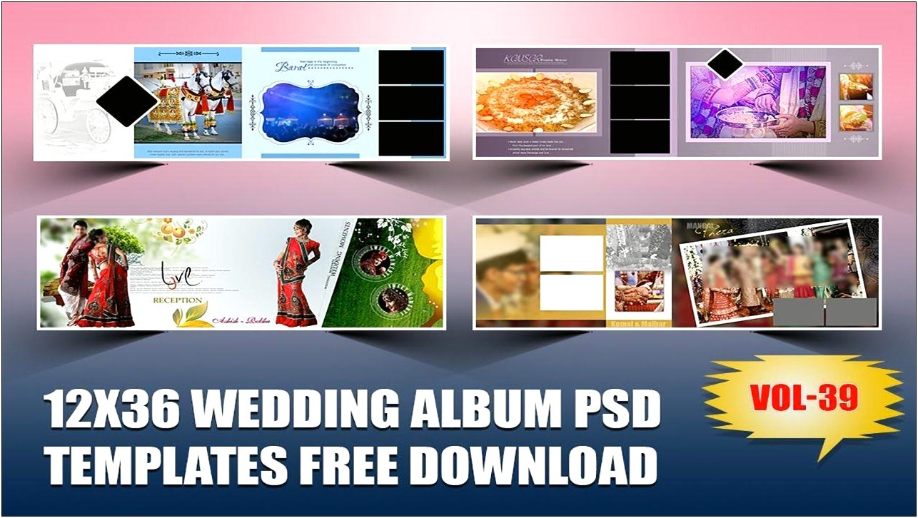 Indian Wedding Photo Album Psd Templates Free Download