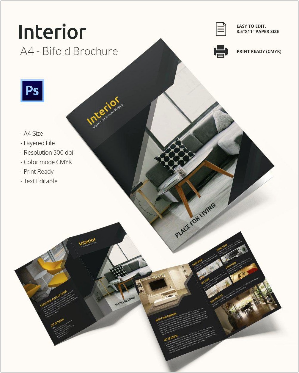 Interior Design Brochure Template Free Download