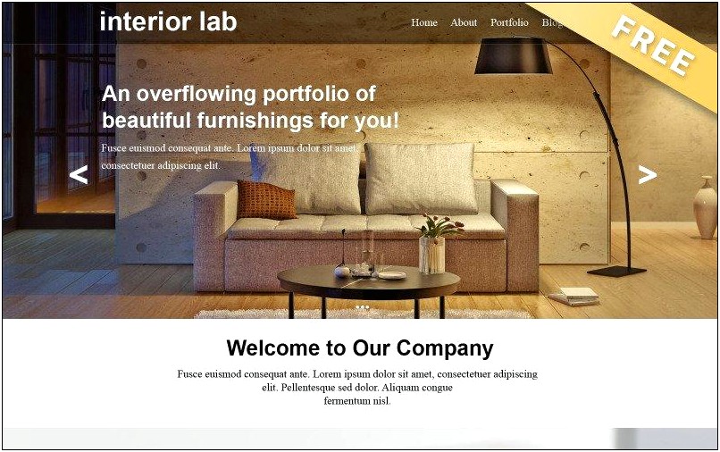 Interior Design Portfolio Powerpoint Template Free Download