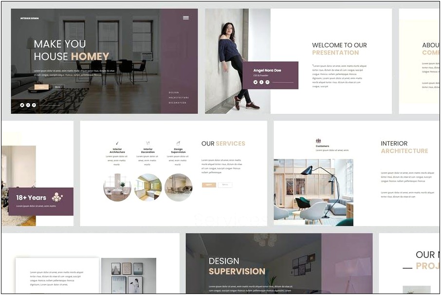 Interior Design Presentation Templates Free Download