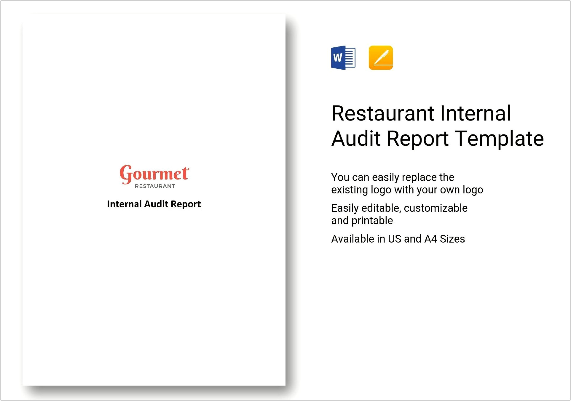 Internal Audit Report Template For Food Products Free