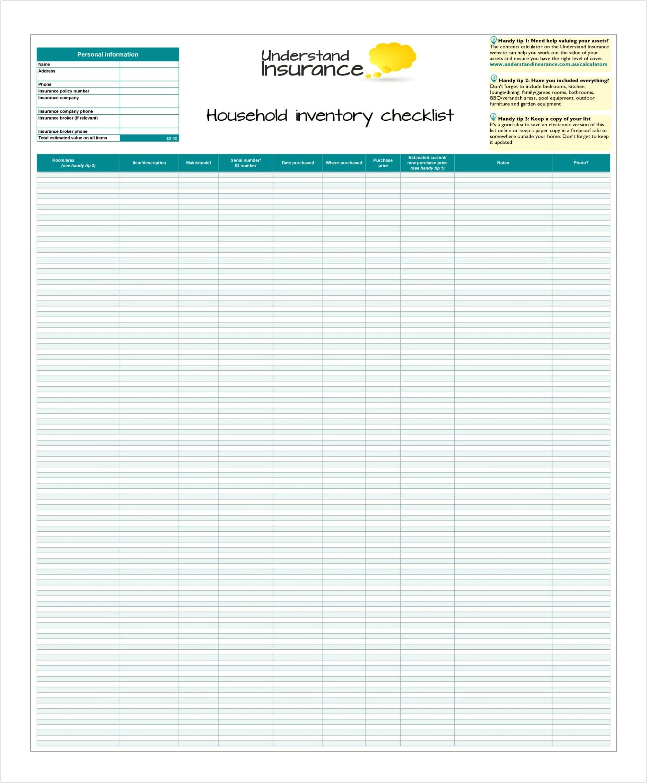 Inventory Control Excel Template Free Download