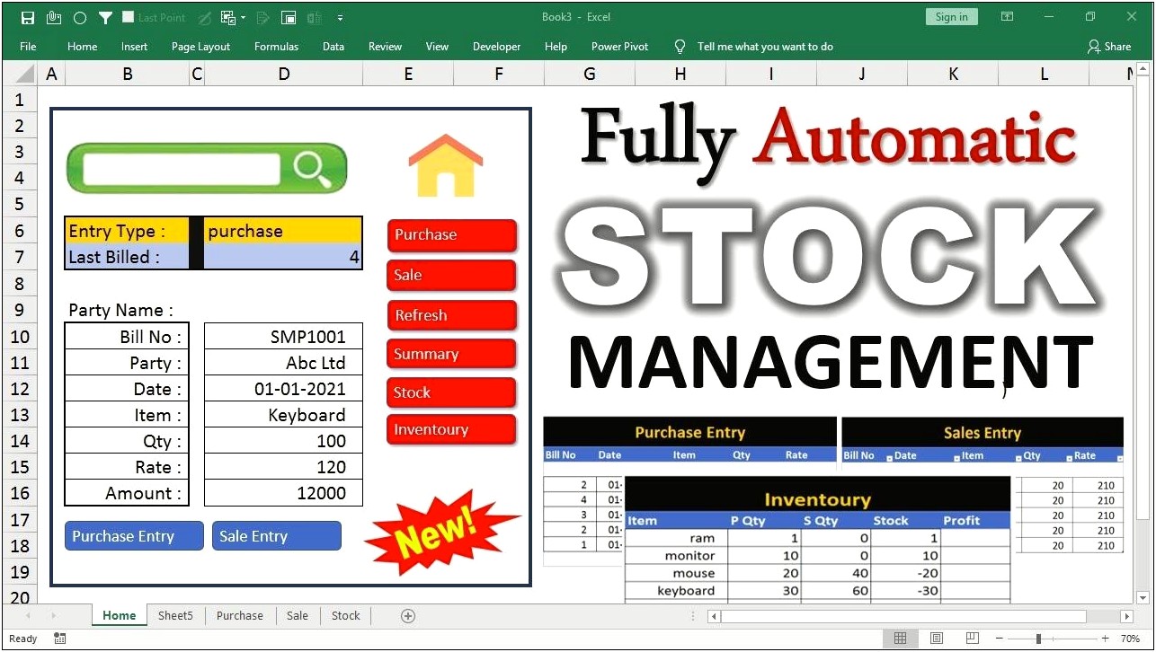 Inventory Management Excel Template Free Download