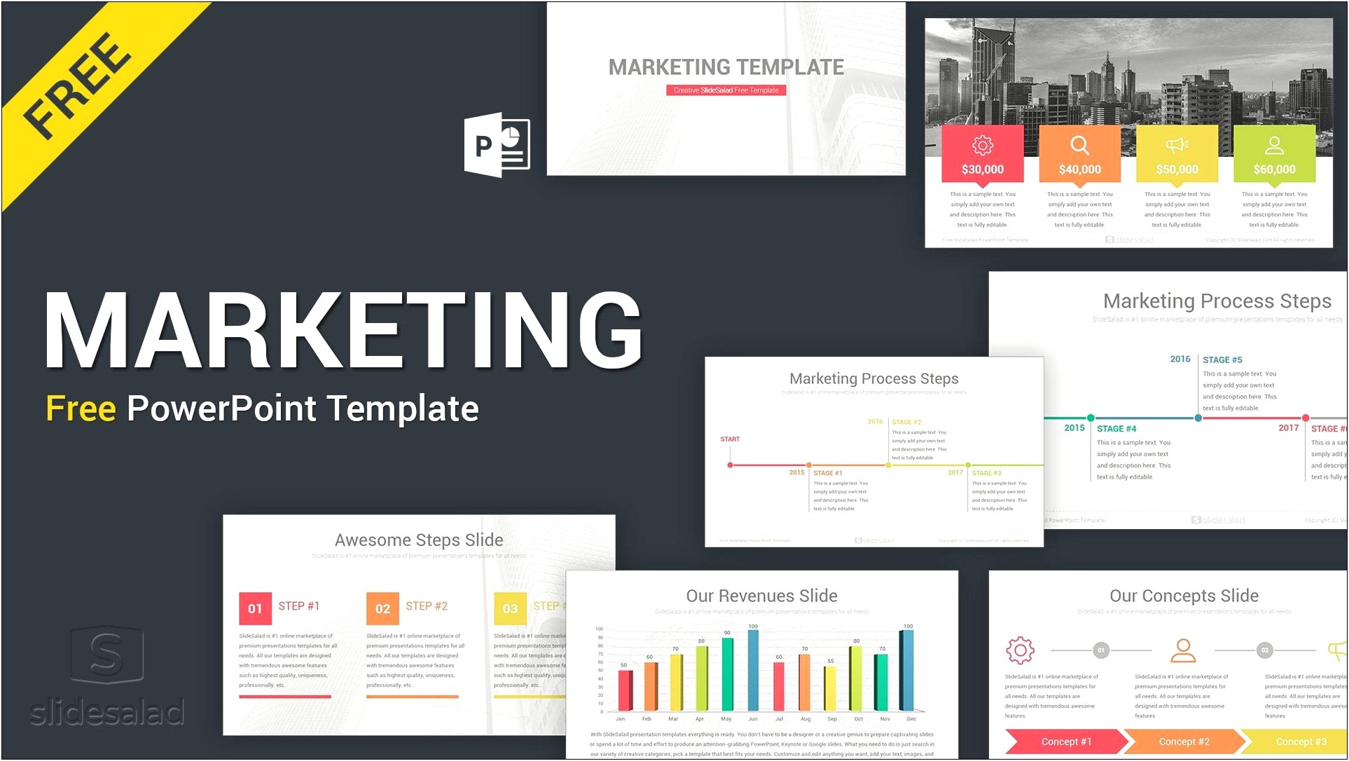 Ios 7 Style Creative Powerpoint Template Free