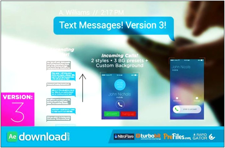 Iphone Text Message After Effects Template Free
