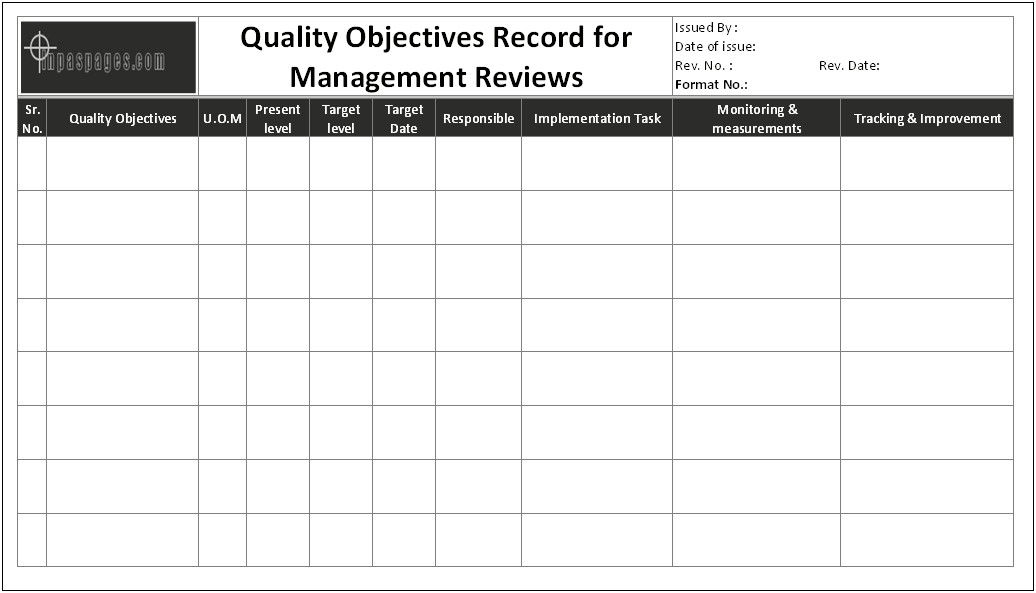 Iso 9001 2015 Quality Policy Template Free