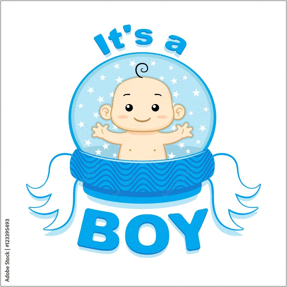 It's A Boy Announcement Template Free