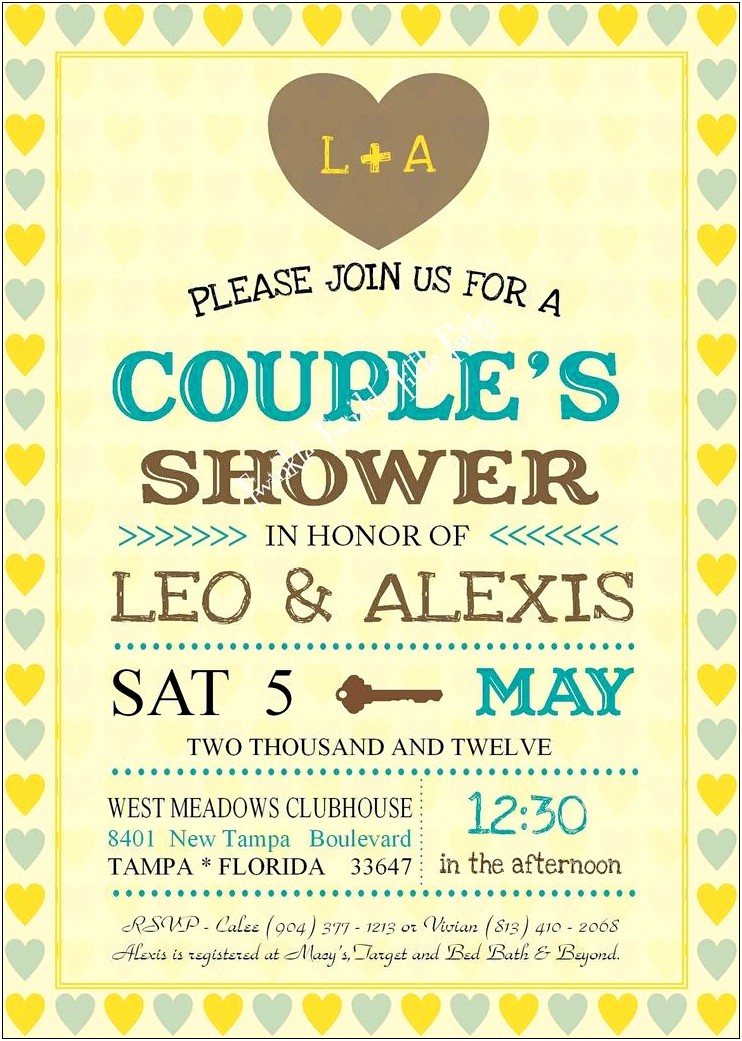 Jack And Jill Wedding Shower Invitations
