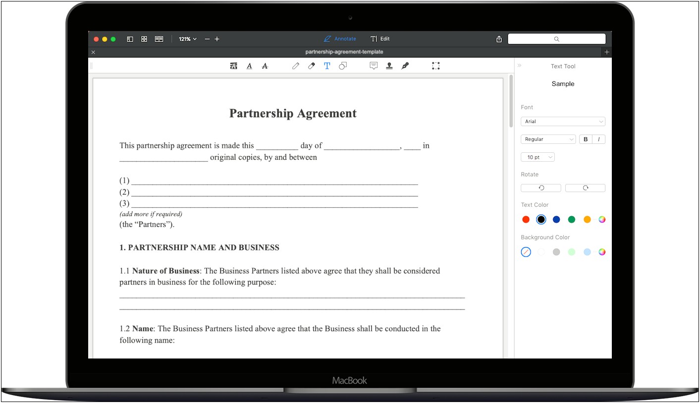 Joint Venture Agreement Template Free Download