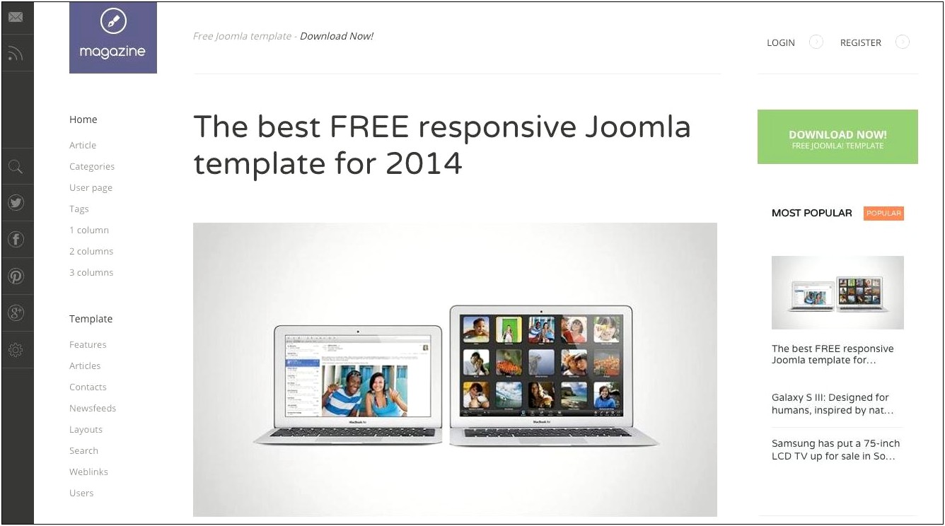 Joomla 3.5 Responsive Templates Free Download