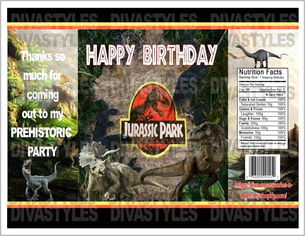 Jurassic Park Birthday Invitation Template Free