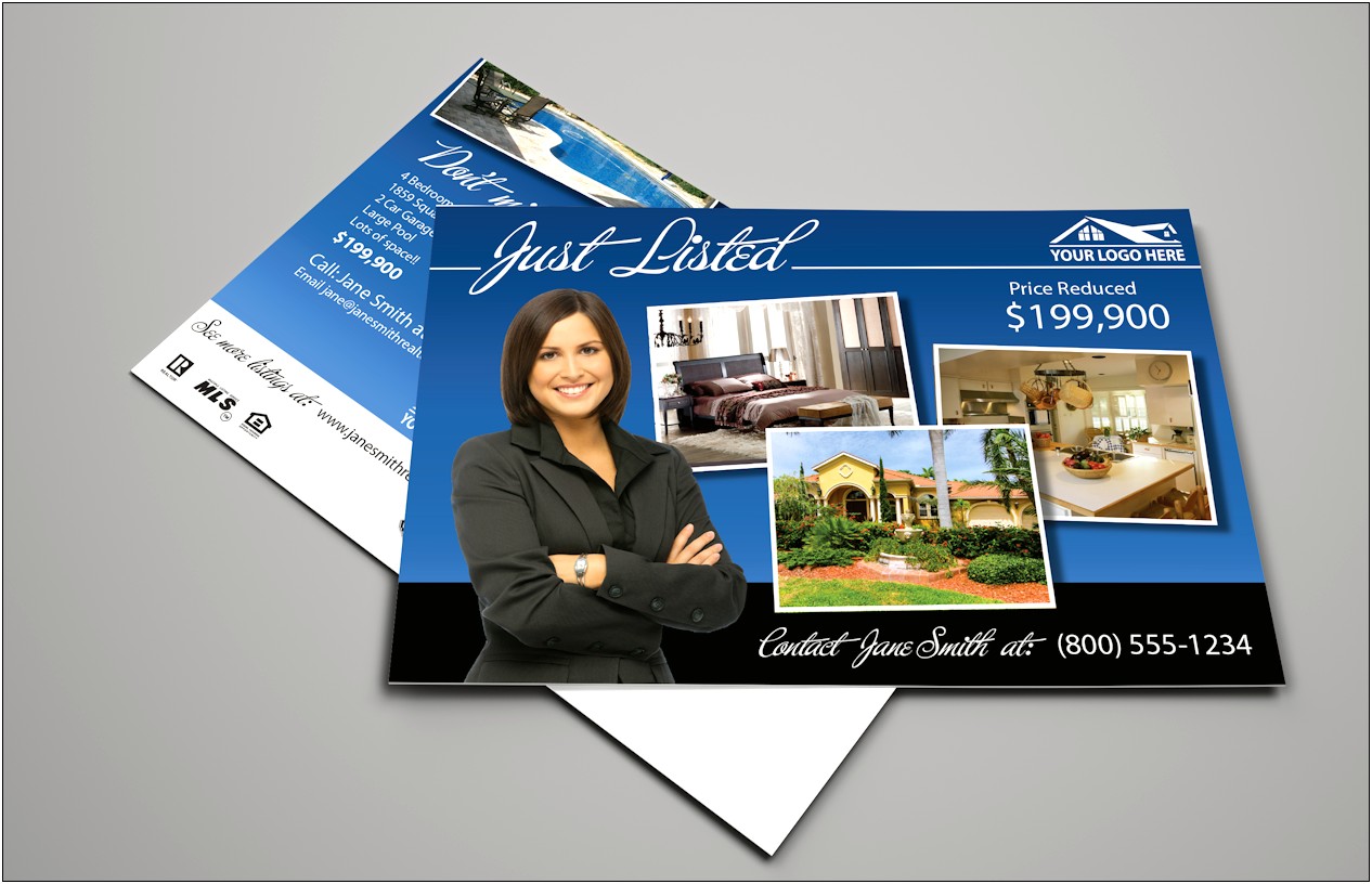 Just Listed Real Estate Postcard Template Free