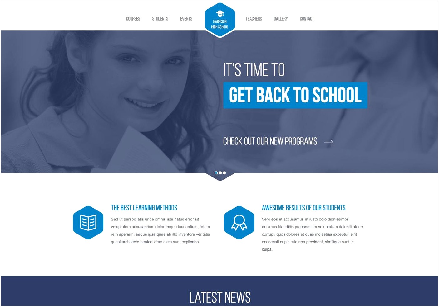Kiddo Educational School Bootstrap Free Web Template