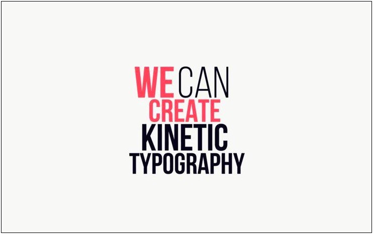 Kinetic Typography After Effects Template Free Download