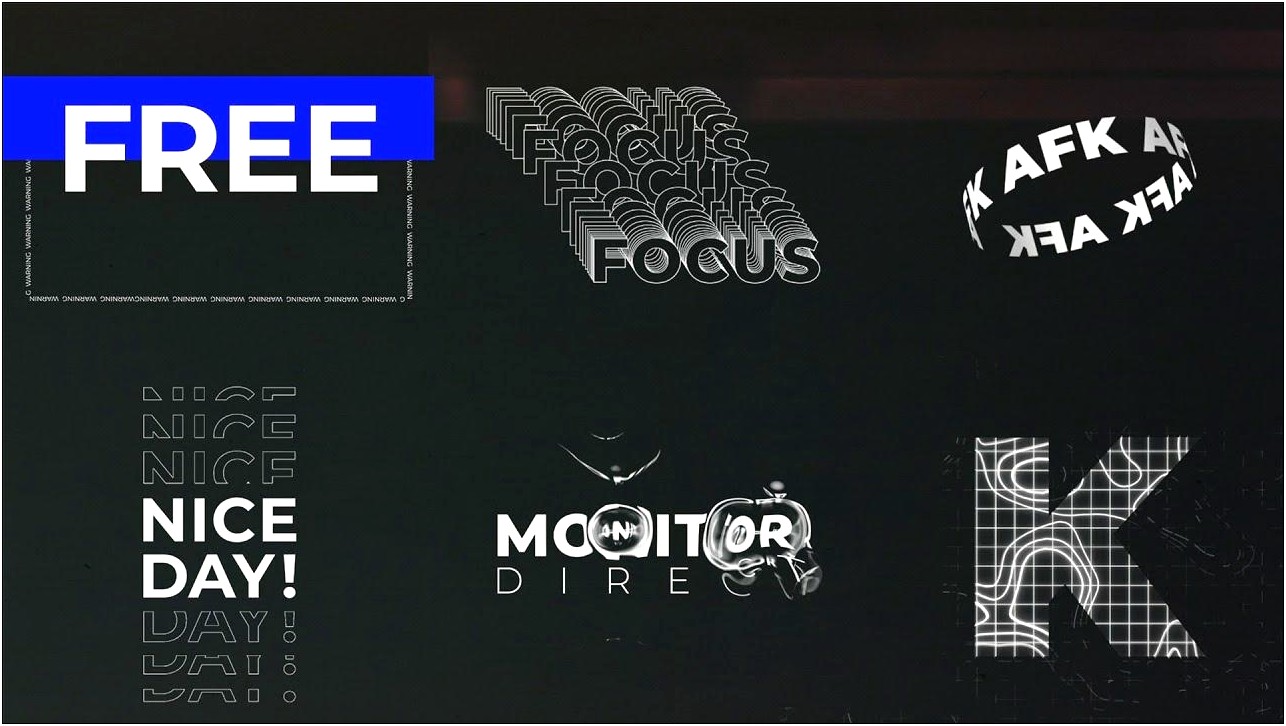 Kinetic Typography After Effects Template Free