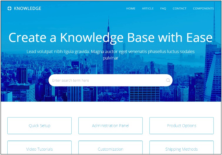 Knowledge Base Html Template Free Download