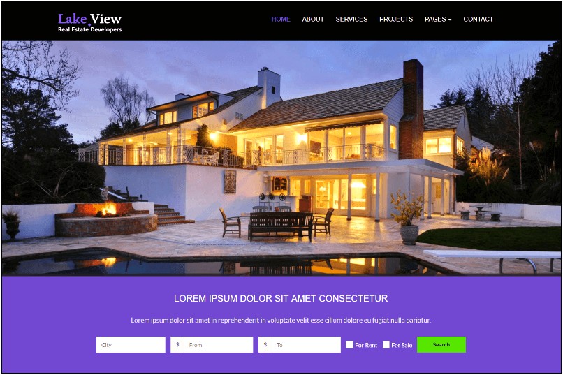 Landing Page Css Template Free Real Estate