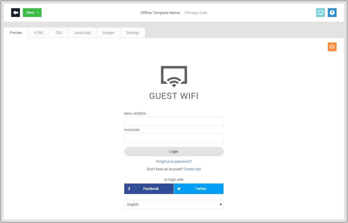 Landing Page For Free Wifi Template Html Code