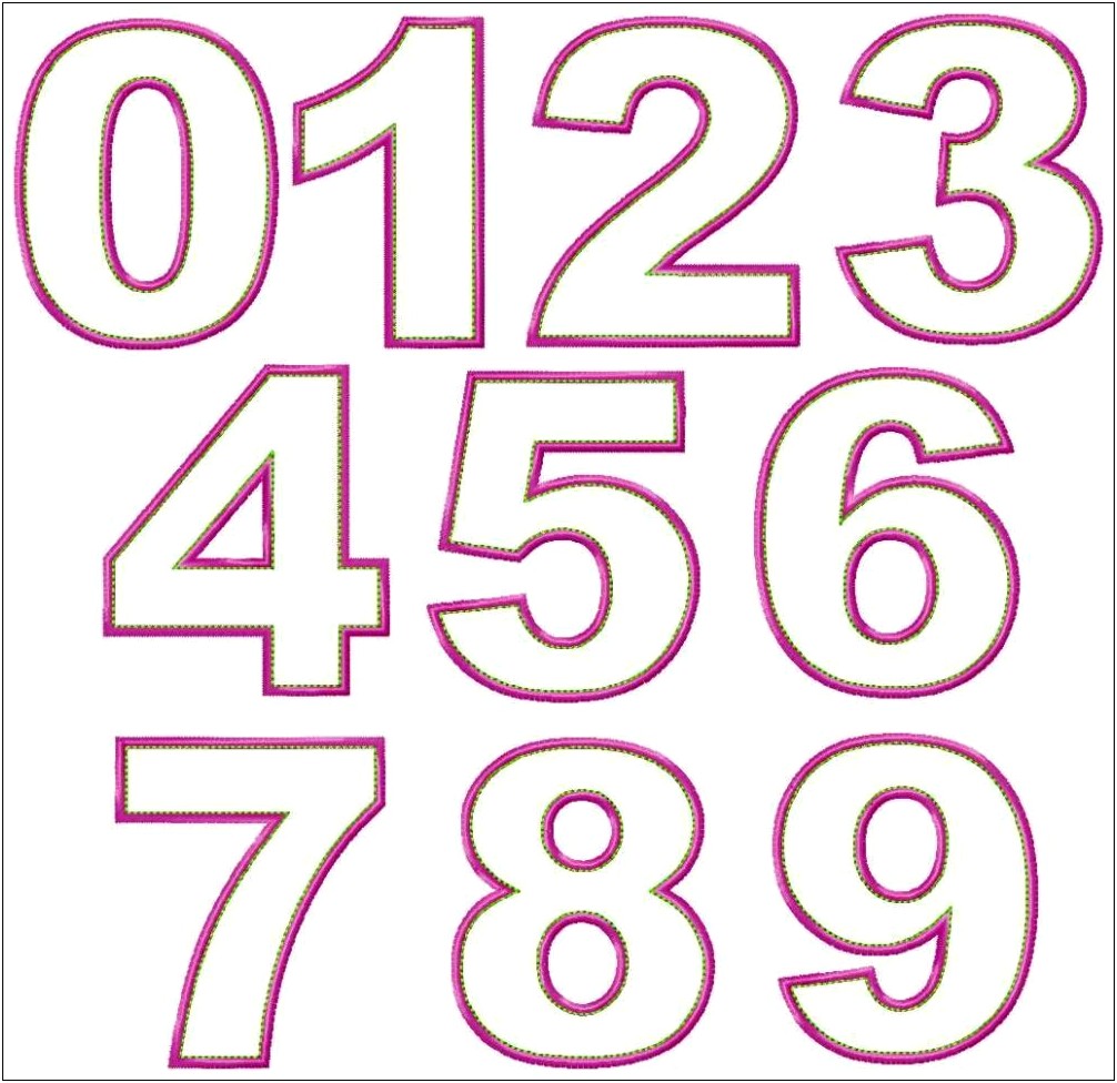 Large Number Templates To Print Free