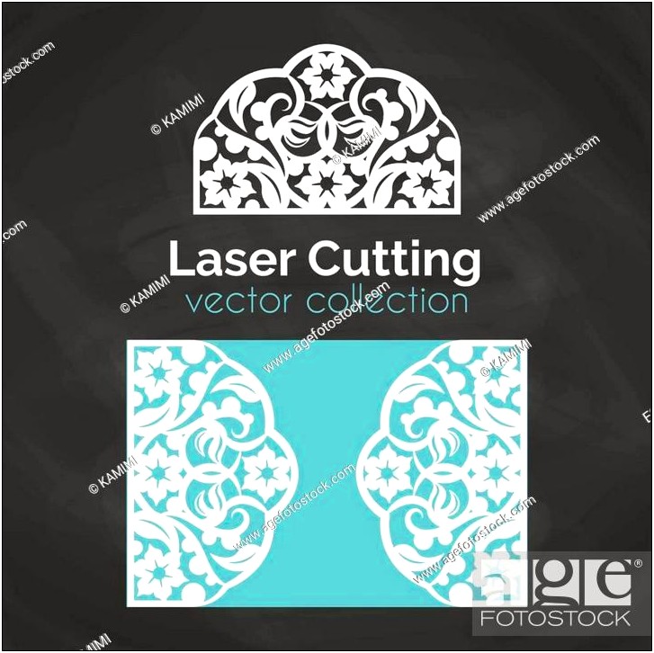 Laser Cut Wedding Invitation Card Template Vector Free