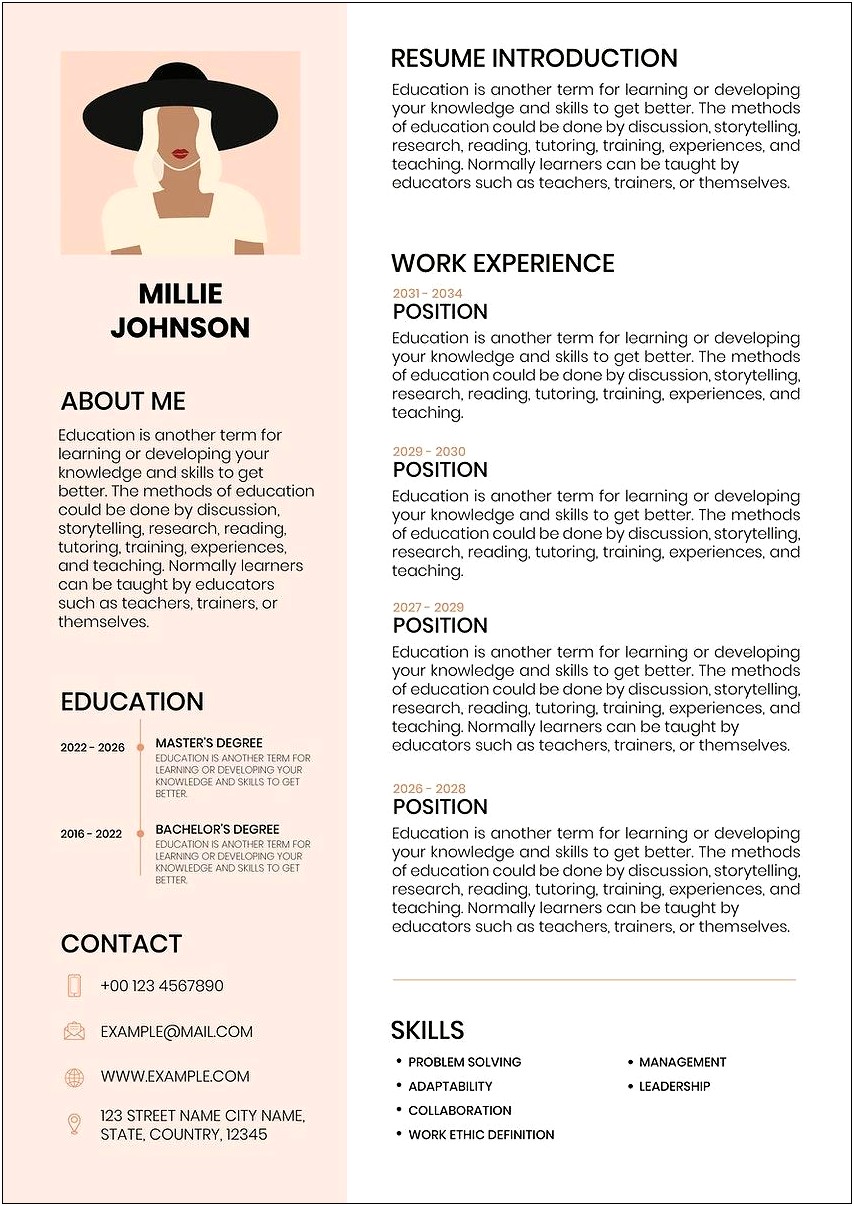 Latest Cv Templates Free Download Word Document