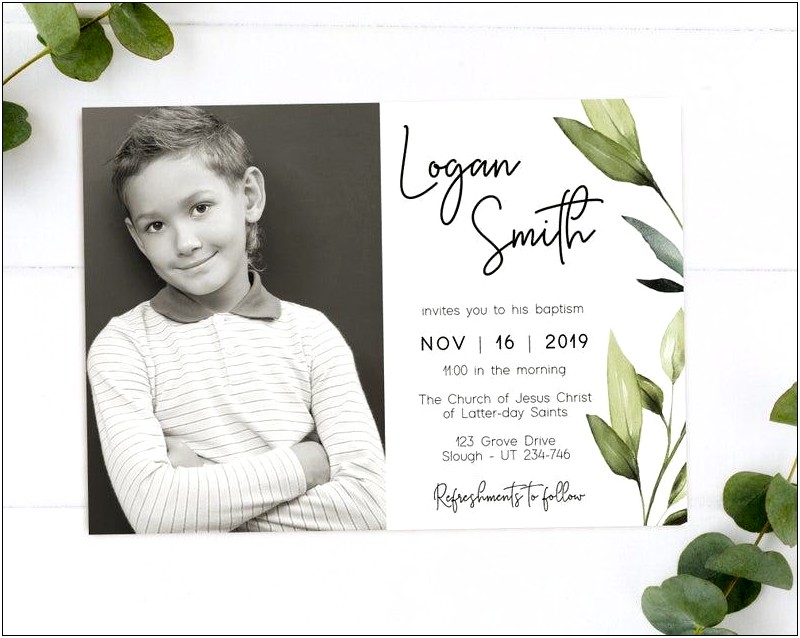 Lds Baptism Invitation Template Free Download