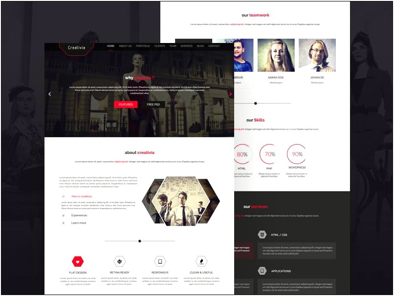 Legend One Page Free Responsive Landing Template