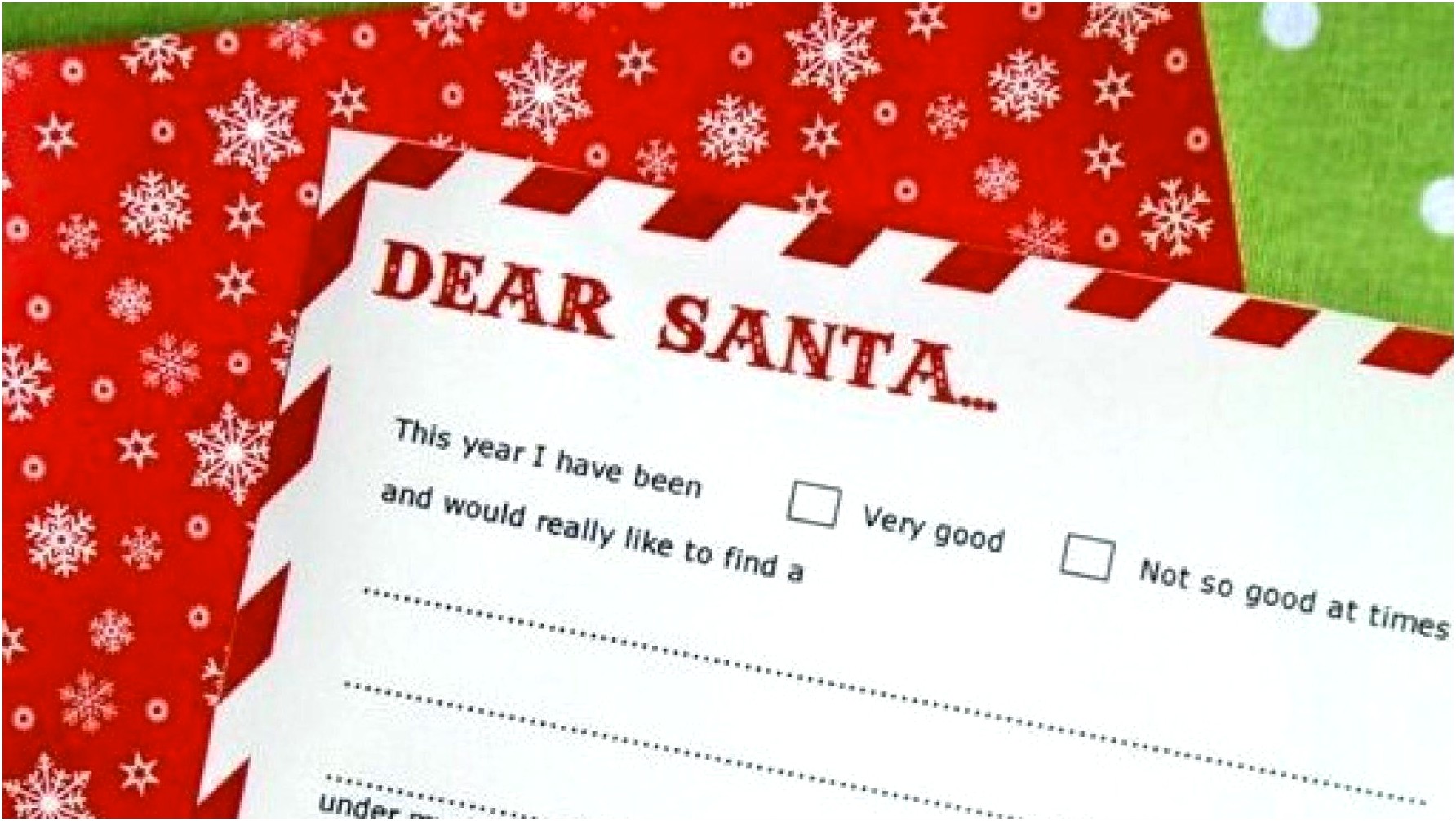 Letter From Santa Writing Paper Word Template Free