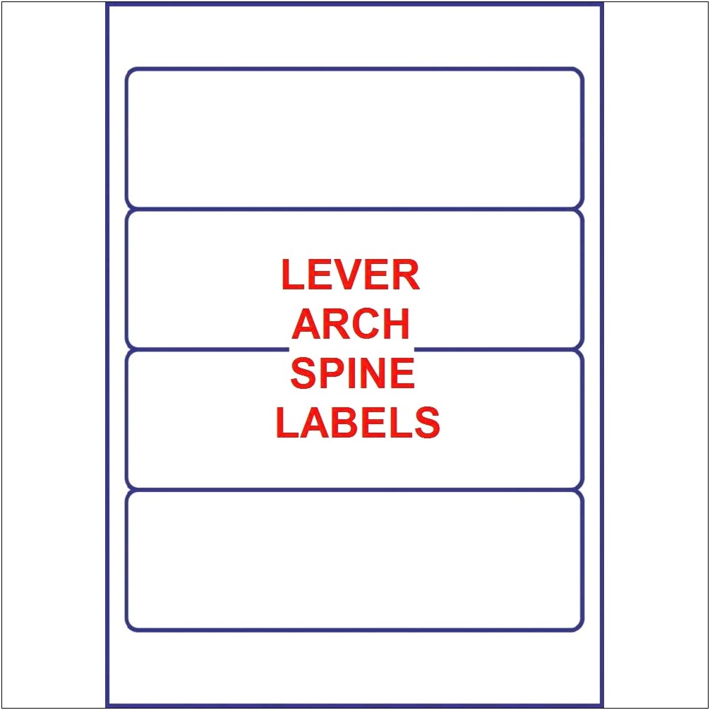 Lever Arch File Labels Templates Free