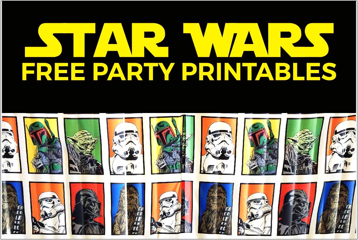 Lightsaber Star Wars Free Template Invitation Card