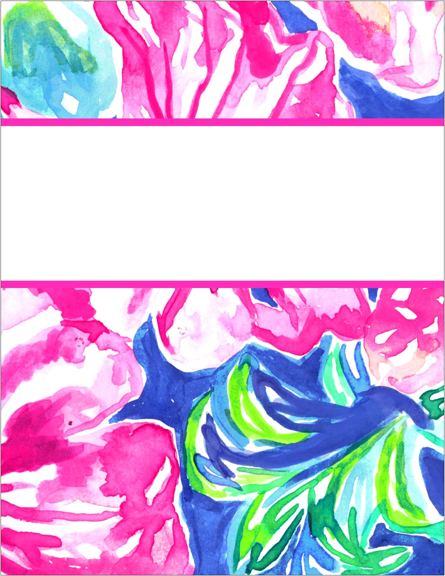 Lilly Pulitzer Binder Cover Template Free