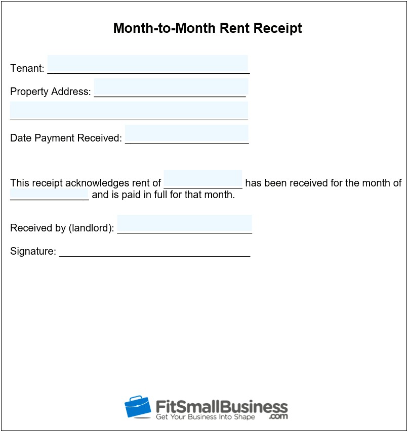 List Of Proof Of Payments Receipts Template Free