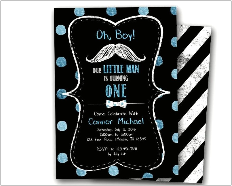 Little Man Birthday Invitation Template Free