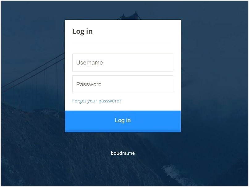 Login Form Html Template Free Download