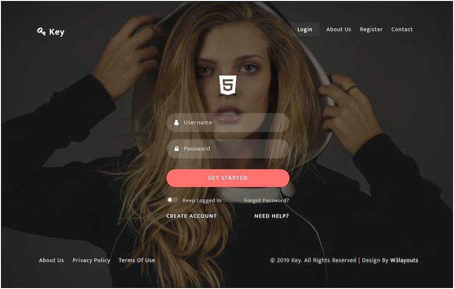 Login Page Template In Html Free Download