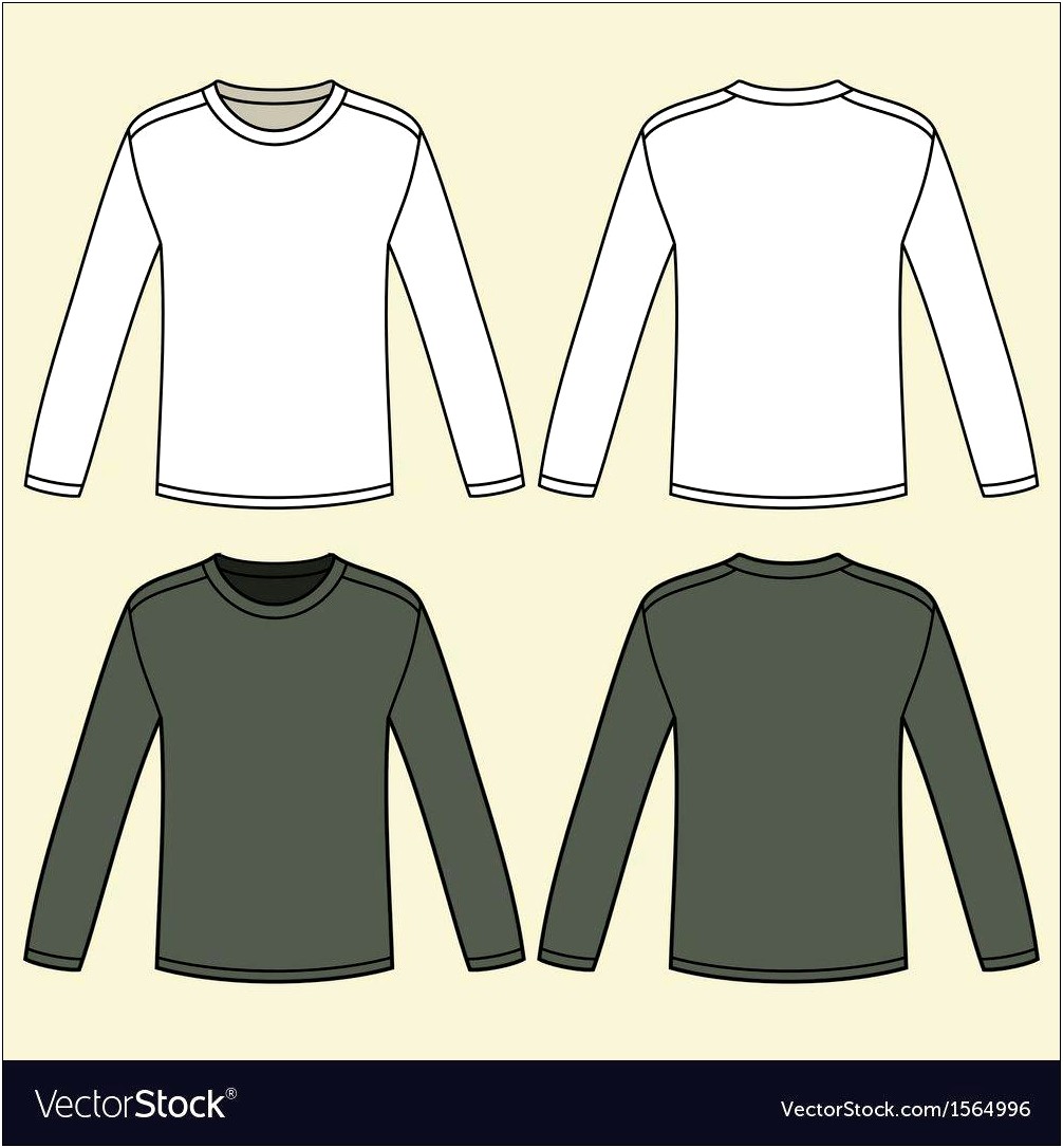 Long Sleeve T Shirt Template Illustrator Free