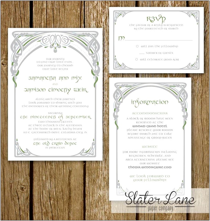 Lord Of The Rings Invitation Template Free