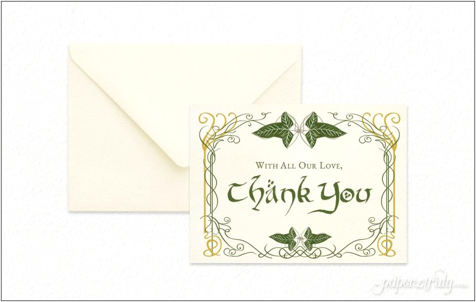 Lord Of The Rings Themed Wedding Invitations