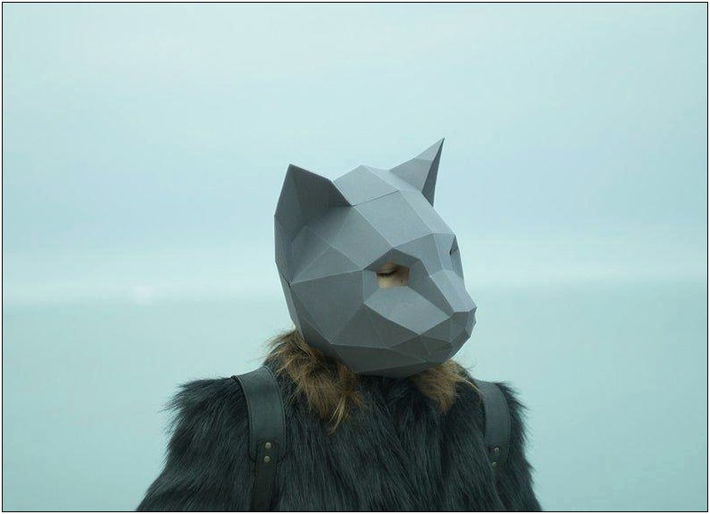 Low Poly Animal Mask Free Template