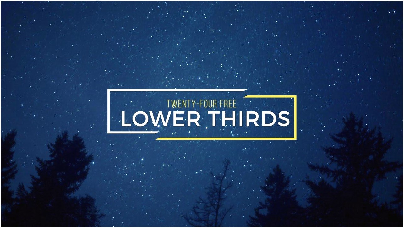 Lower Thirds After Effects Free Template