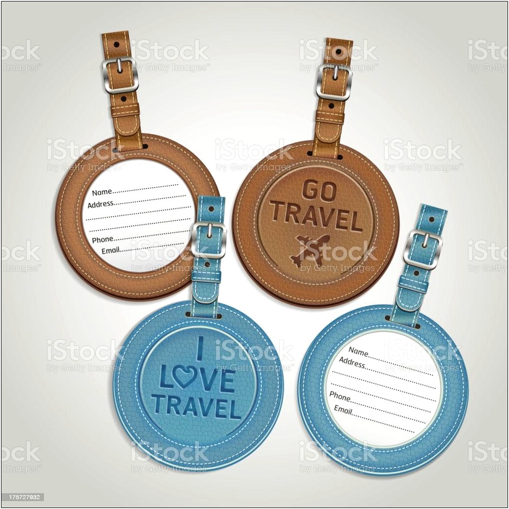 Luggage Tag Design Template Free Download
