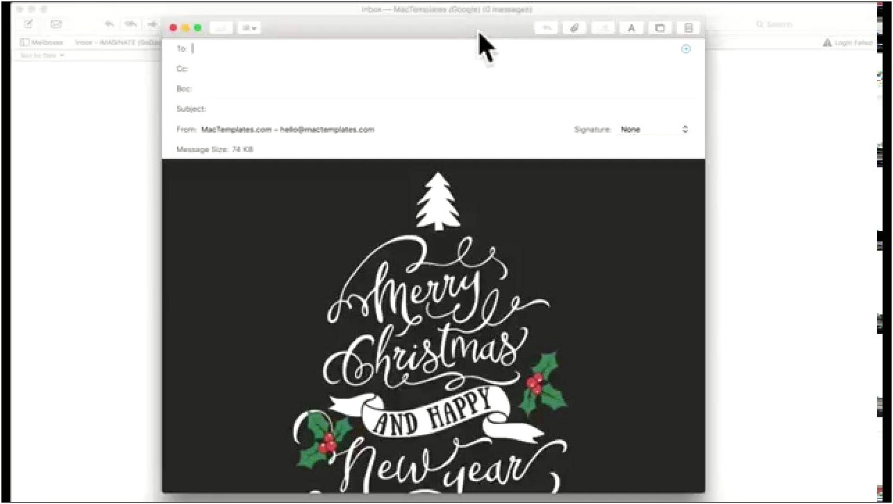 Mac Mail Christmas Stationery Templates Free