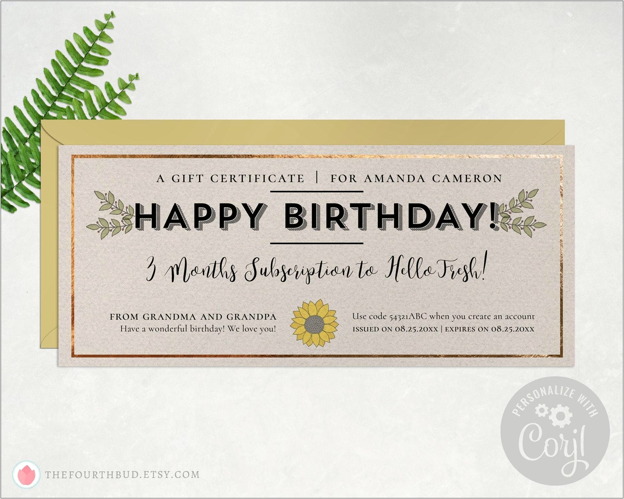 Mac Mother's Day Gift Certificate Template Free