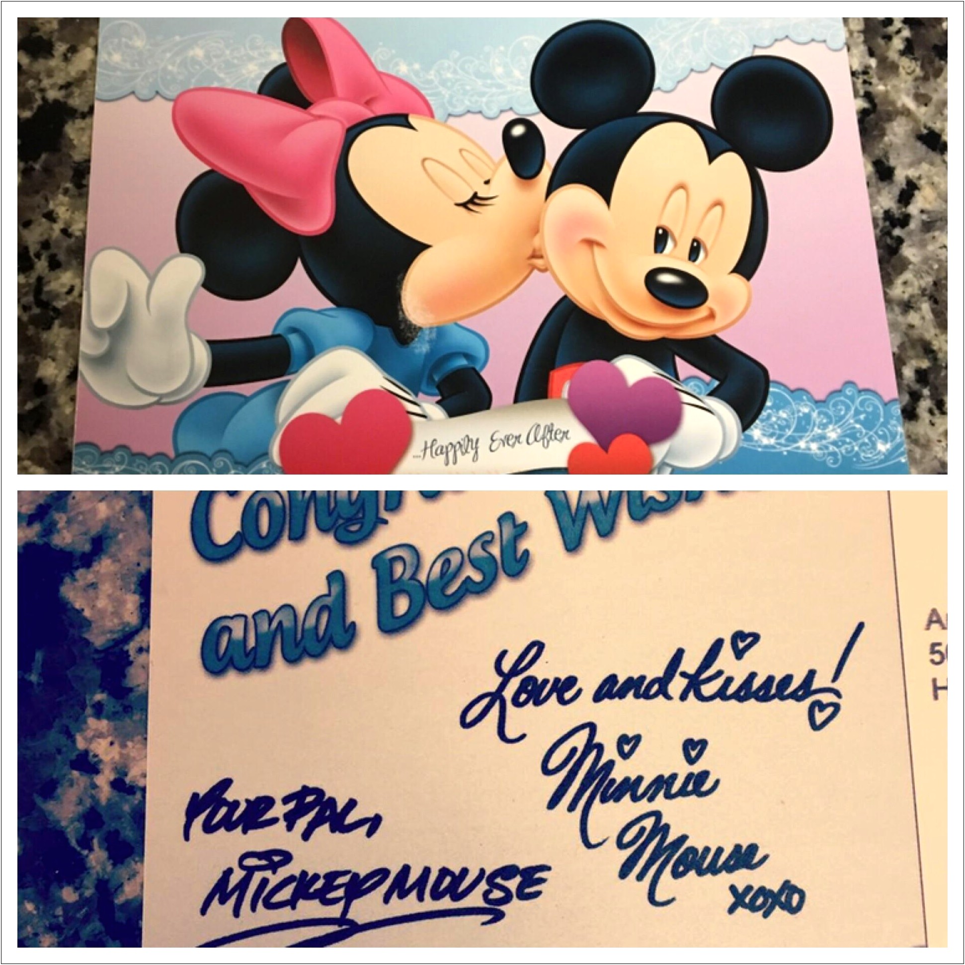 Mail Wedding Invitation To Mickey And Minnie