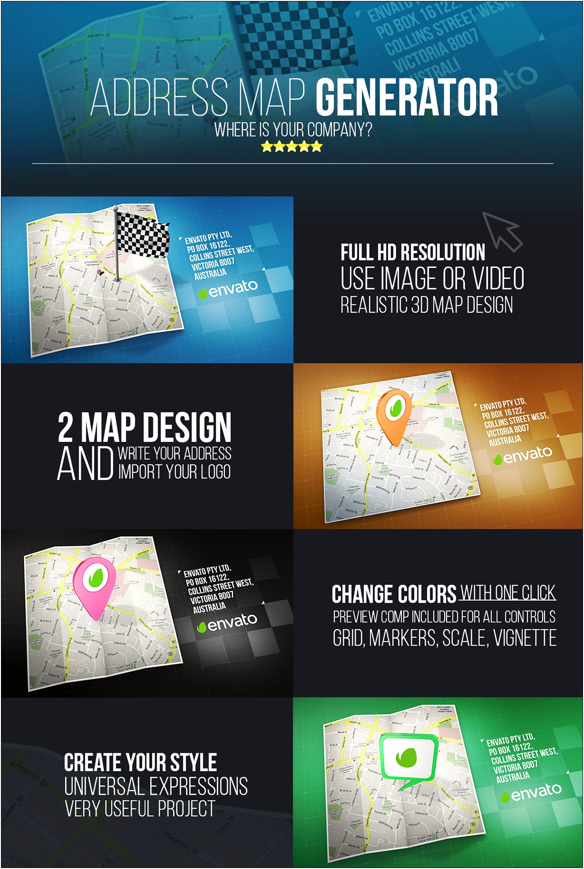 Map Animation After Effects Template Free Download