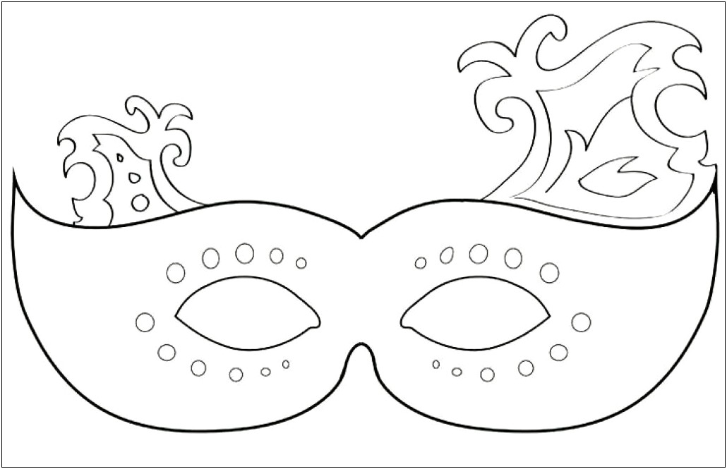 Mardi Gras Mask Template Free Printable